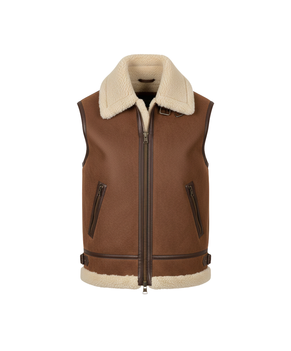 trasparent brown vest