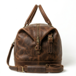 Men's Classic Brown Weekend Leather Duffle Bag – 100% Genuine Cowhide | Leathiques - Image 2