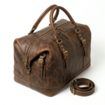 Men's Classic Brown Weekend Leather Duffle Bag – 100% Genuine Cowhide | Leathiques