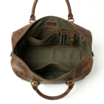 Men's Classic Brown Weekend Leather Duffle Bag – 100% Genuine Cowhide | Leathiques - Image 3