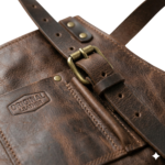 Men's Brown Woodworking Leather Apron – 100% Genuine Cowhide | Leathiques - Image 2