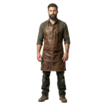 Men's Brown Woodworking Leather Apron – 100% Genuine Cowhide | Leathiques - Image 4