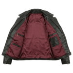 Men's Black Biker Leather Jacket – 100% Genuine Cowhide | Leathiques - Image 3