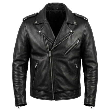 Men's Black Biker Leather Jacket – 100% Genuine Cowhide | Leathiques