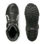 Men's Black & White Mid Height Racing Motorbike Leather Boots – 100% Genuine Cowhide | Leathiques - Image 2