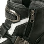 Men's Black & White Mid Height Racing Motorbike Leather Boots – 100% Genuine Cowhide | Leathiques - Image 4