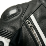 Men's Black & White One Piece Motorbike Leather Suit – 100% Genuine Cowhide | Leathiques - Image 5