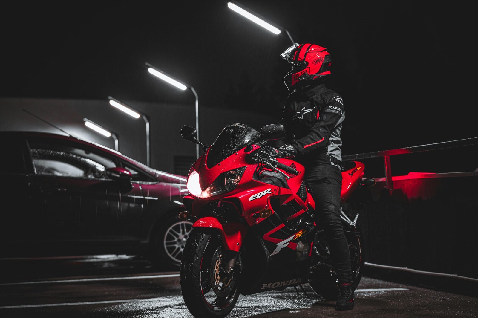 Motorbike racing leather jacket